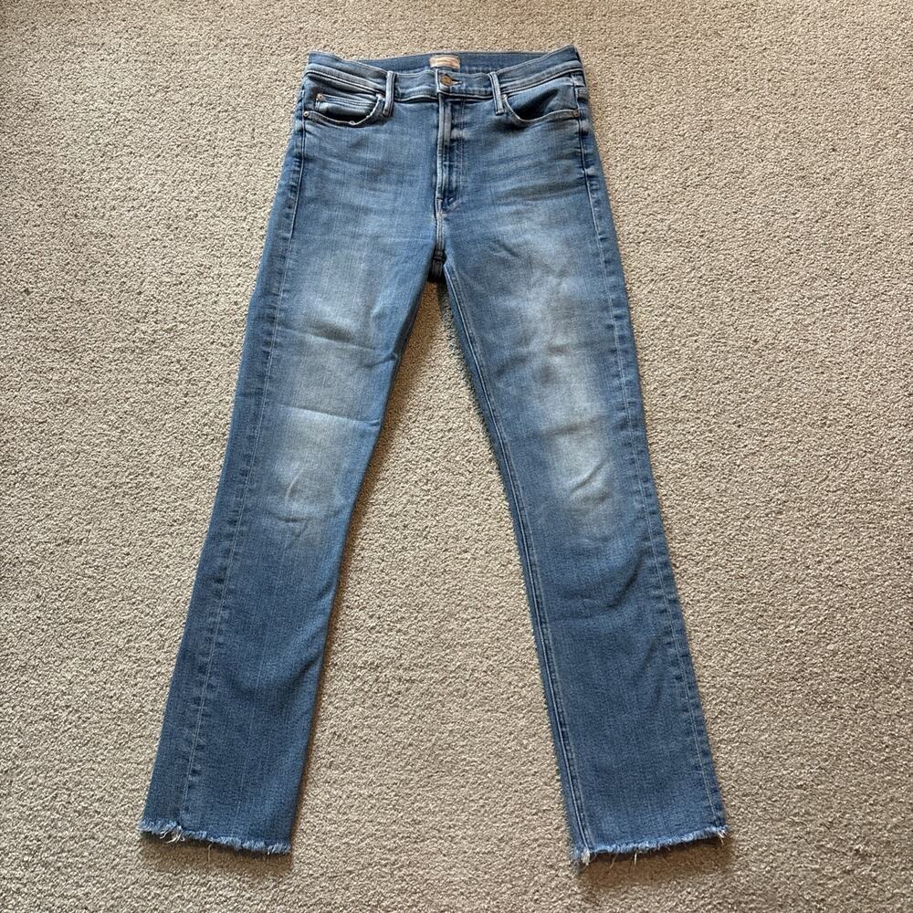 Mother Jeans Women 27/27 Dazzler Ankle Fray Mid Rise Riding the Cliffside USA